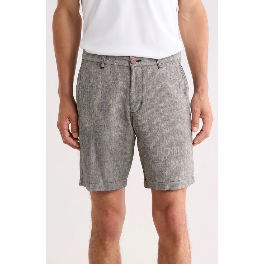 Tommy Bahama Mens Grey 100% Linen Flat Front Casual Shorts Size 42